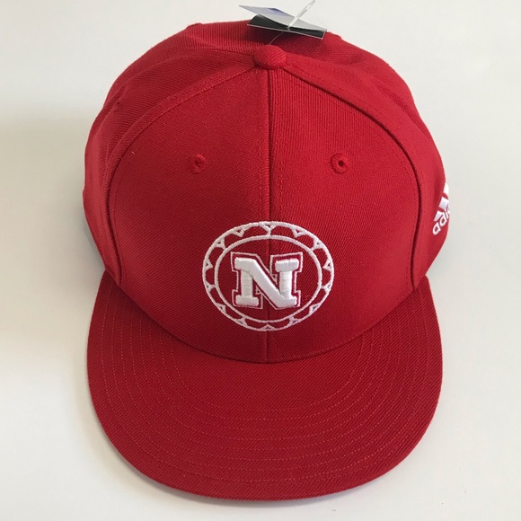 adidas Other - Nebraska Cornhuskers Huskers Fitted Hat Men’s L/XL Red Adidas Cap College NEW